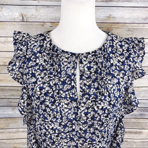 J.Crew Cascade Ruffle Blouse in Floral - Picture 4 of 8